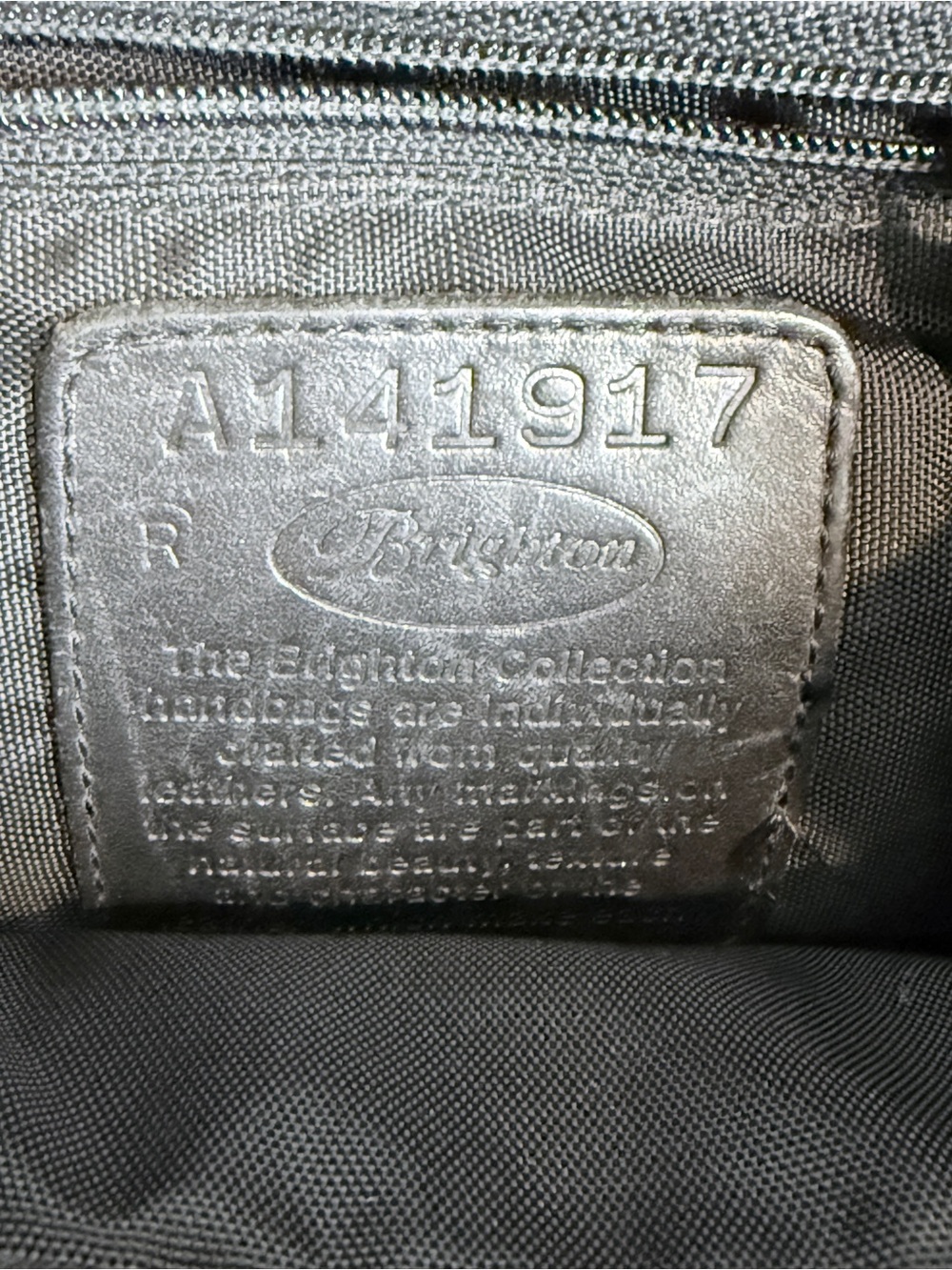 Vintage Brighton Black Croc-Embossed Leather Plaid Backpack - Picture 7 of 10
